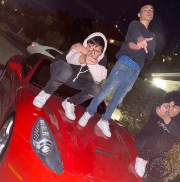 Trio Of Teens Does $6000 Worth Of Damage To Ferrari After Posing On The Hood For Selfies